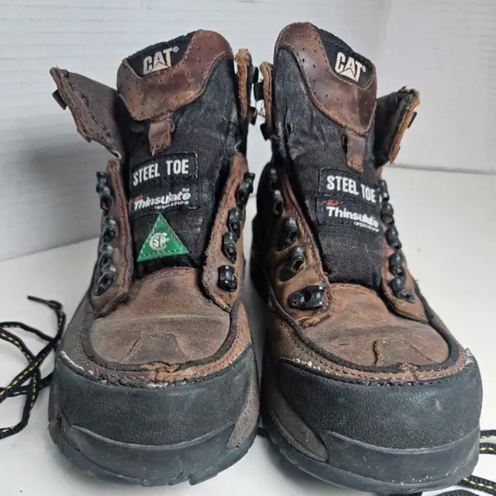 CAT Steel Toe Boots - Size 7